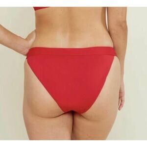 NWT Andie Swim The Banded Cheeky Bottom Cherry Red Size XS